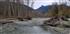 Side channel on Diobsud Creek that provides spawning and rearing habitat for native fish.